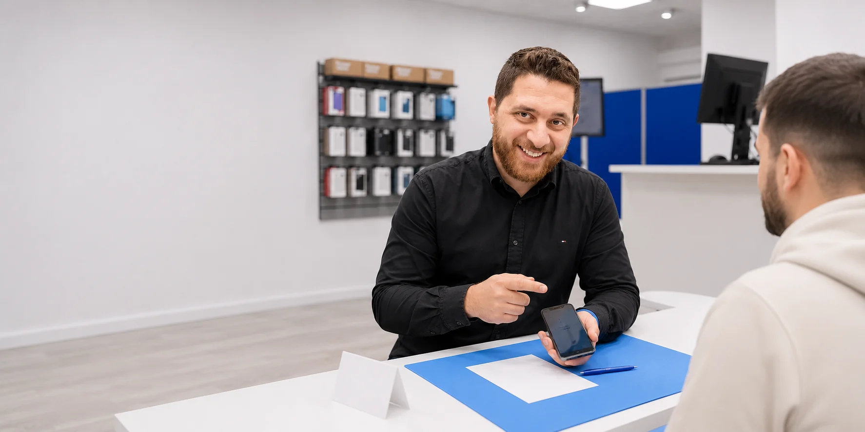 Taha Borini im Borini Service Laden